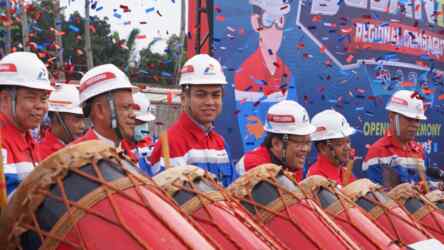 Foto: Opening Ceremony Bulan K3 di FT Medan Group, Jum'at (20/01/2023).(Dok:Pertamina Sumbagut)