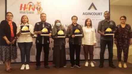 Foto: PT Agicourt Resources (PTAR), pengelola Tambang Emas Martabe memberi apresiasi kepada pers pada acara Media Luncheon & Appreciation PT Agincourt Resources dalam rangka HPN 2023 di hotel Santika Medan, Rabu (08/02/2023).