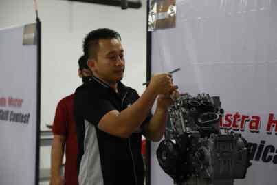Foto: Teknisi Honda siap berkompetisi di Honda Asia & Oceania Motorcycle Technician Skill Contest 2023.(Ist)