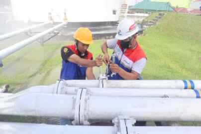 Foto: Pertamina Patra Niaga Regional Sumatera Bagian Utara (Sumbagut) melaksanakan Upskilling Operasi dan HSSE (Health, Safety, Security, Environment) Drill.(Dok:Pertamina Sumbagut)