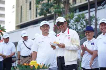 Foto: Menteri Koordinator Bidang Politik, Hukum, dan Keamanan RI, Prof. Dr. Mahfud MD turut hadir dalam deklarasi Hari Persaingan Usaha.(Dok:KPPU)