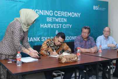 Foto: Agenda penandatanganan kerja sama PT BSI dengan developer PT Dwigunatama Rintisprima di Jakarta, Senin (12/6).(Ist)