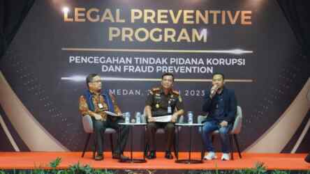 Foto: Pertamina Patra Niaga Regional Sumbagut mengadakan kegiatan seminar LPP Tahun 2023 dengan tema "Pencegahan Tindak Pidana Korupsi".(Dok:Pertamina Sumbagut)