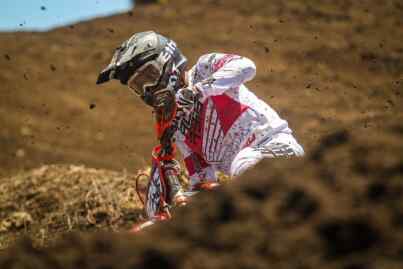 Foto: Crosser Astra Honda Racing Team (AHRT) Delvintor Alfarizi mengincar poin maksimal pada lanjutan gelaran FIM Motocross World Championship (MXGP) di Selaparang, Lombok, NTB Indonesia (2/7).(Ist)