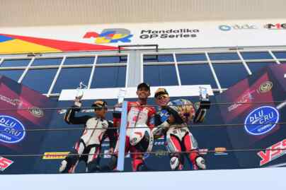 Foto: Pebalap binaan PT AHM berhasil mempertahankan podium tertinggi di kelas sport 250cc dan kelas Superbike & National Super Sport.(Ist)