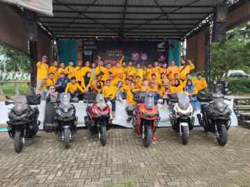 Foto: Para bikers pecinta skutik penjelajah Honda ADV di wilayah Sumatera Bagian Utara (Sumbagut) sukses menggelar ajang silaturahmi akbar Jambore Daerah HAI Regional Sumbagut ke-1>(Ist)