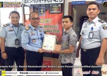 Masyarakat Merasa Senang, Kanwil Kemenkumham Sumut Layani Pencetakan Sertifikat Apostille