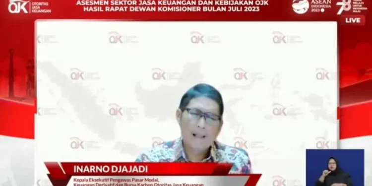 Kepala Eksekutif Pengawas Pasar Modal, Keuangan Derivatif dan Bursa Karbon OJK Inarno Djajadi,(Ist)