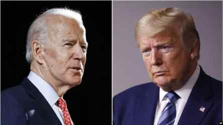 Foto: Presiden AS Joe Biden dan Donald Trump.