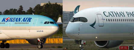 Foto: Korean Air dan Cathay Pacific.