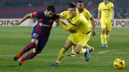 Foto: Barcelona gagal meraih poin saat menjamu Villarreal.