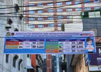 Tarif Parkir di Medan Masih yang Lama