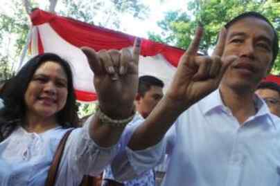 Foto: Jokowi dan Iriana.