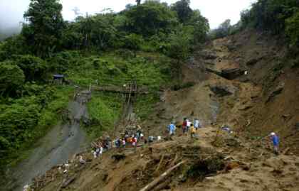 Foto: Tanah longsor di Filipina.