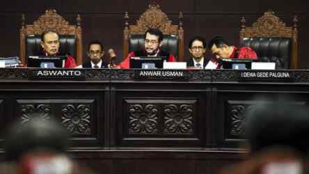Foto: Mahkamah Konstitusi (MK) bakal memutus perkara perselisihan hasil pemilihan umum (PHPU) Pilpres 2024 pada 22 April 2024.