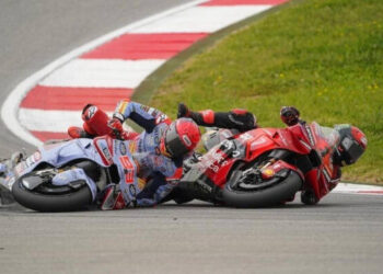 Bagnaia dan Marc Marquez Tabrakan di MotoGP Portugal