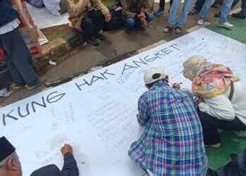 Ribuan Massa Demo DPR Tuntut Hak Angket Pemilu Digelar