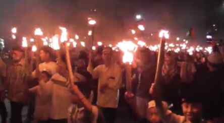 Foto: Pawai obor di Medan.