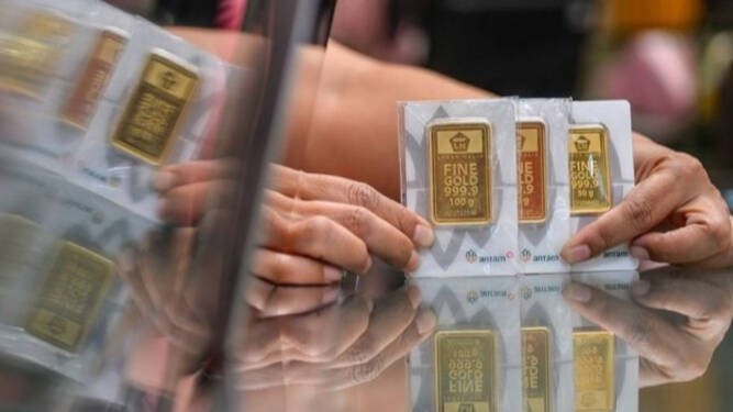 Foto: Harga emas Antam naik tipis menjadi Rp1,315 juta per gram.