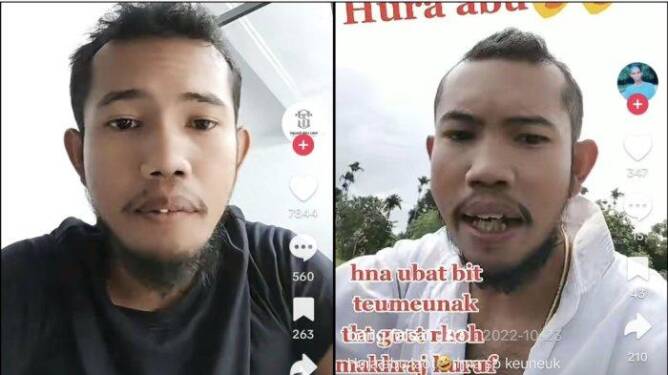 Foto: Pegiat media sosial TikTok Abu Laot.