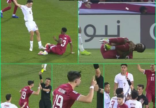 Foto: Indonesia takluk 0-2 dari Qatar pada laga pembukaan Piala Asia U-23.