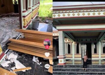 Viral! Suami Selingkuh, Istri Robohkan Rumah Mewah