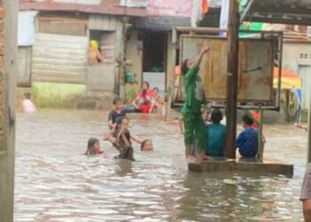 Diguyur Hujan, Kampung Aur Medan Terendam Banjir