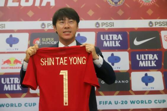 Foto: Pelatih timnas Shin Tae-yong.