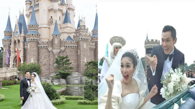 Pernikahan mewah Sandra Dewi.