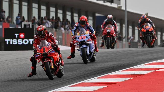 Foto: Francesco Bagnaia menang MotoGP Spanyol 2024.
