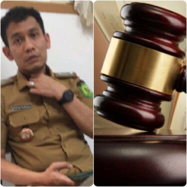 Terdakwa mantan Lurah Sei Rengas II, Kecamatan Medan Area Muhammad Harvinsyah Rozi Harahap.