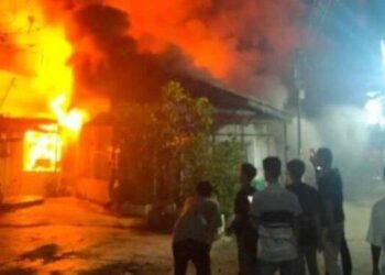 14 Rumah di Pulo Brayan Medan Hangus Terbakar