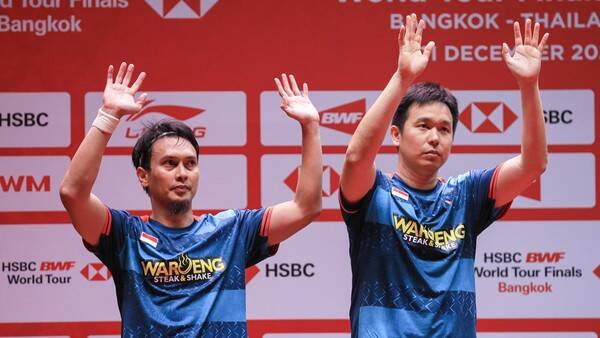 Foto: Pebulu tangkis ganda putra Indonesia Hendra Setiawan dan Mohammad Ahsan.
