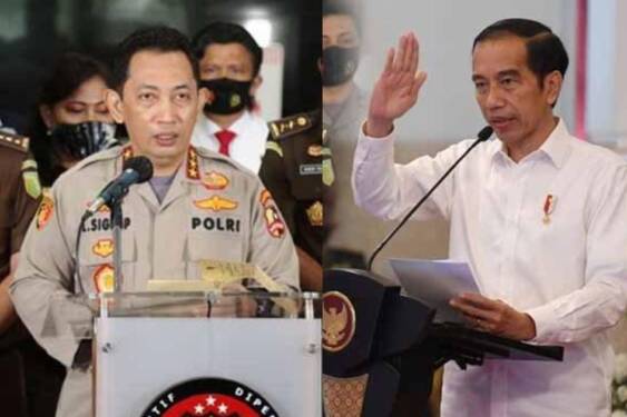 Foto: Presiden Jokowi dan Kapolri Jenderal Listyo Sigit Prabowo.
