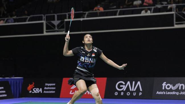Foto: Gregoria Mariska Tunjung melangkah ke semifinal Singapore Open 2024.