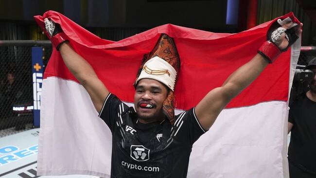 Foto: Jeka Saragih yakin kalahkan Westin Wilson di UFC Vegas 93.