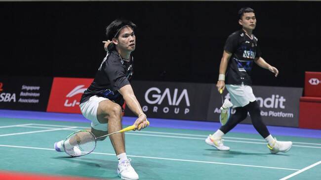 Foto: Leo Rolly Carnando/Daniel Marthin lolos ke 16 besar Indonesia Open 2024.