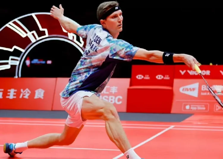 Foto: Viktor Axelsen memutuskan mundur dari Indonesia Open 2024.