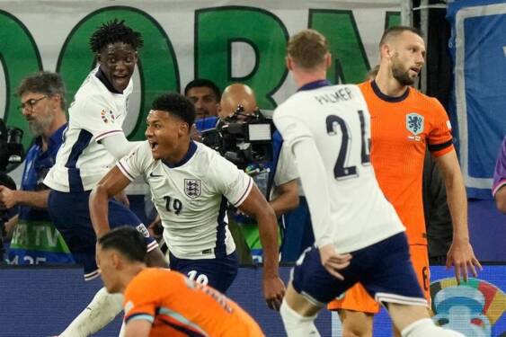 Foto: Inggris melaju ke final Piala Eropa setelah kalahkan Belanda 2-1.