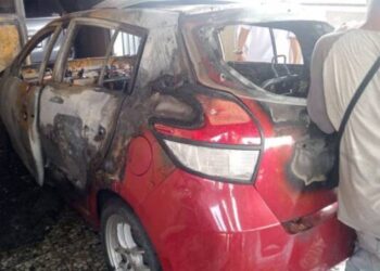 Toyota Yaris Ikut Terbakar di Medan Tembung