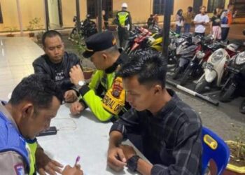 Puluhan Motor Terjaring Razia Polres Tebing Tinggi