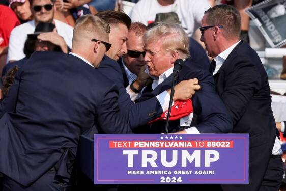 Foto: Penembakan terhadap Trump.