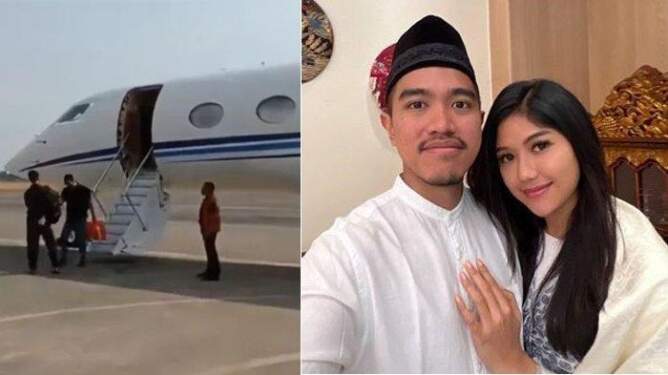 Foto: Jet pribadi yang dipakai Kaesang Pangarep-Erina Gudono.