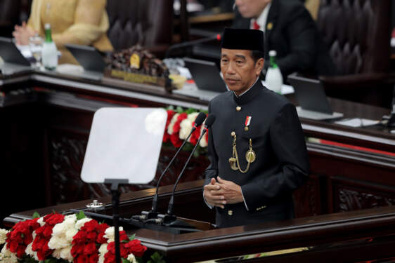 Foto: Pidato kenegaraan terakhir Presiden RI Joko Widodo (Jokowi) sebelum lengser pada Oktober mendatang.