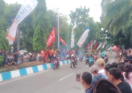 Foto: Road race Motor Lubukpakam, Minggu (11/8/2024).