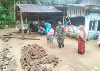 Banjir Meluap, Sejumlah Rumah di Bangun Purba Deli Serdang Banjir