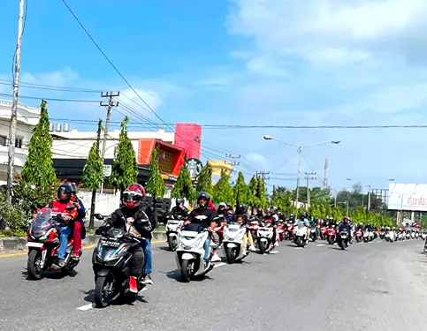 Foto: Inspirasi mengapresiasikan semangat Hari Ulang Tahun Kemerdekaan Republik Indonesia yang ke-79, PT Indako Trading menggelar Convoy Merdeka Honda yang berlangsung pada Sabtu, 17 Agustus 2024.(Istimewa)