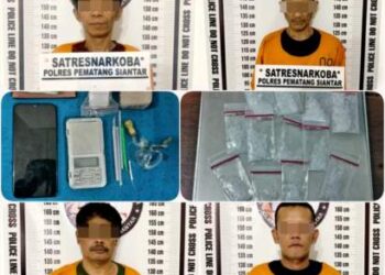 Polres Siantar Tangkap 4 Pria Terkait Narkoba