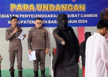 Pemain Judi-Terpidana Pelecehan di Aceh Barat Dicambuk