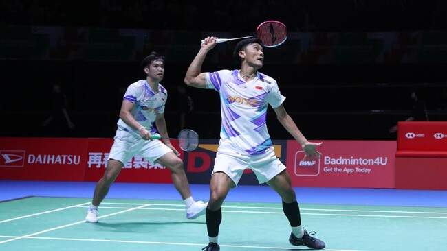 Foto: M Shohibul Fikri/Daniel Marthin akan tampil di perempat final Japan Open 2024.